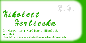 nikolett herlicska business card